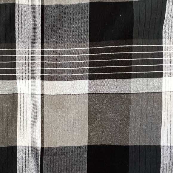 MONTAGE Black Grey Plaid Long Sleeve Shirt B19/6 - Picture 4 of 9